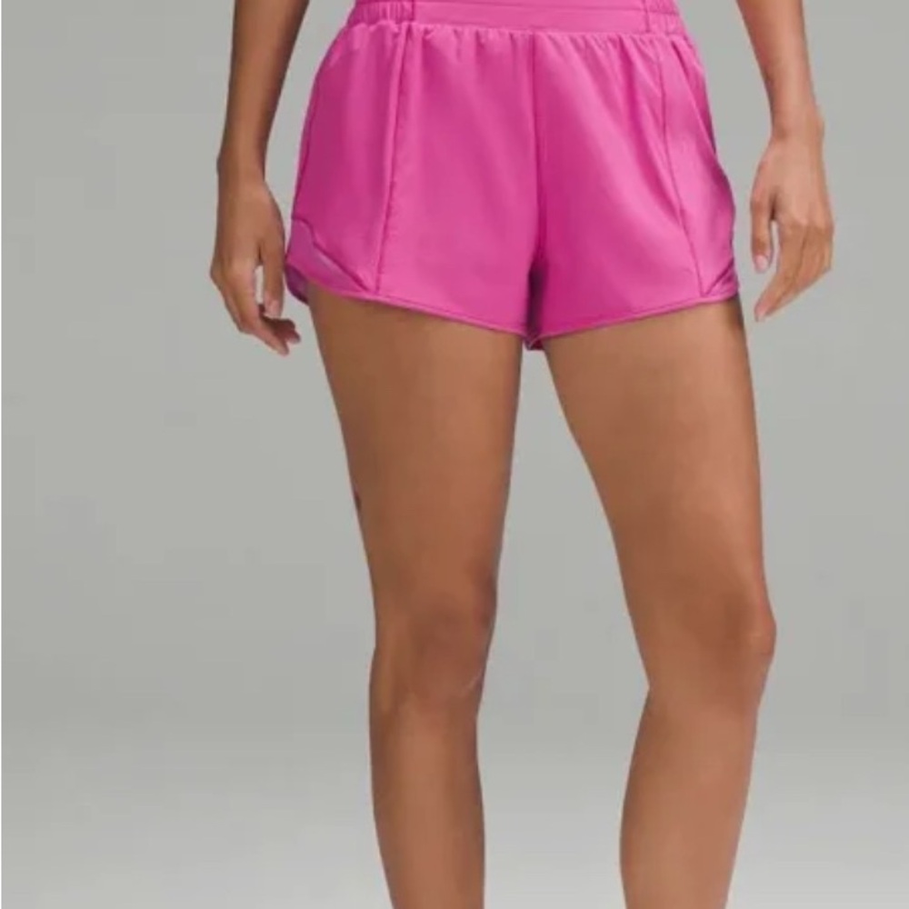 Lululemon Athletica Vibrant Pink Athletic Shorts